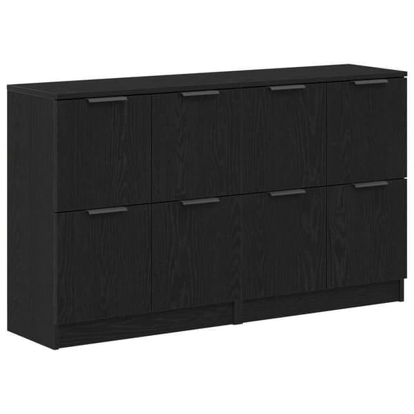 Buffet 2 dele - EKSKLUSIVT HUS - Moden - Sort eg - Ingeniørtræ - 60 x 30 x 70 cm svart ek