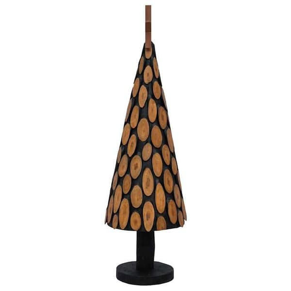 Maison Exclusive - Juletræ med brun støtte 149 cm i solid teaktræ