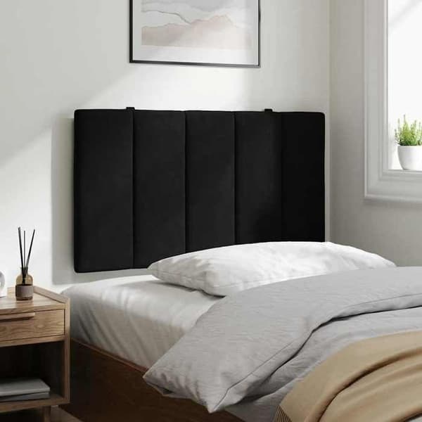 Päätytyyny - MAISON EXCLUSIVE - Hanko - Musta - 90 cm - Sametti Svart