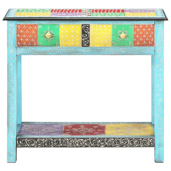 Maison Exclusive - Håndmalet konsolbord 80x35x75 cm Mango træ Gul