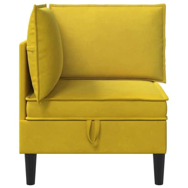 Maison Exclusive - Sofa med opbevaring Gul Velour