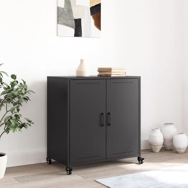 Maison Exclusive - Buffé svart 68x39x72 cm stål