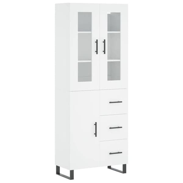 Maison Exclusive - Buffé hög Vit 69,5x34x180 cm Ingenjörsträ