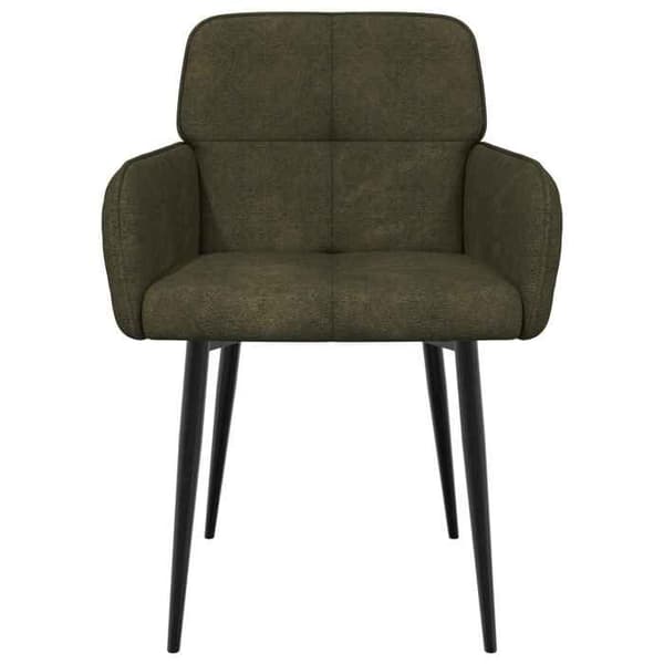 Maison Exclusive - Matstolar 2 st Syntetisk mocka Grön armé