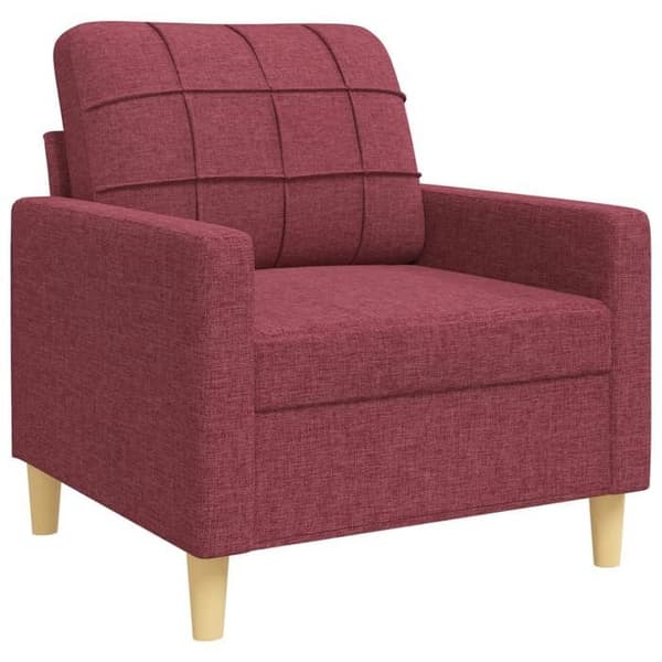 Maison Exclusive - Sæt af 3 sofaer med dekorative puder i bordeaux stof