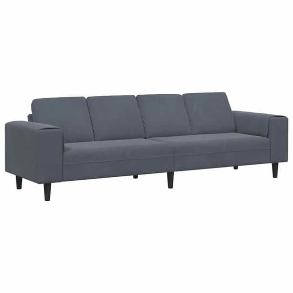 Soffa - MAISON EXCLUSIVE - Maison Exclusive - Mörkgrå - 250 x 77 x 76 cm - Polyesteröverdrag Mörkgrå