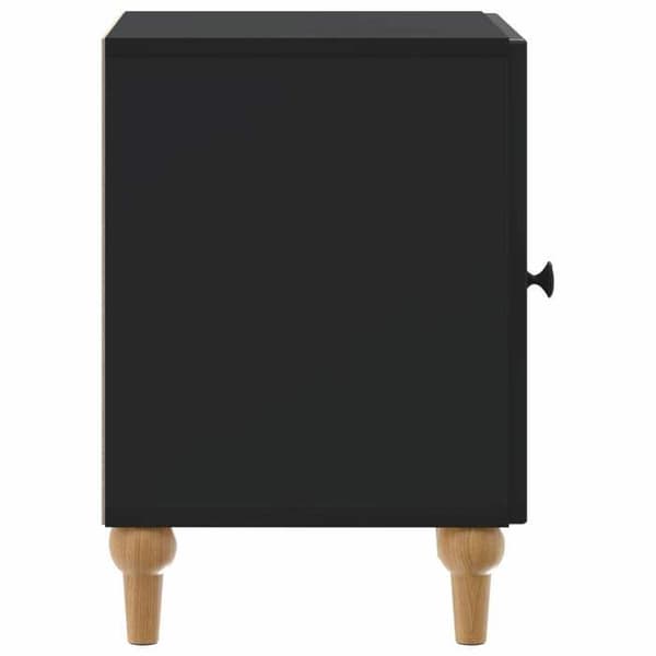 Maison Exclusive - Natbord Sort 43 x 34,5 x 50 cm Ingeniørtræ