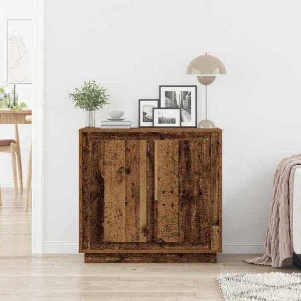 Buffet - EKSKLUSIVT HUS - 80 x 40 x 75 cm - Ingeniørtræ (paneler) - Svingdøre - Mat moderne stil