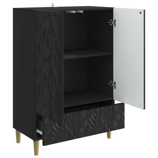 Maison Exclusive - Buffet Sort 66 x 34,5 x 95 cm Ingeniørtræ Svart