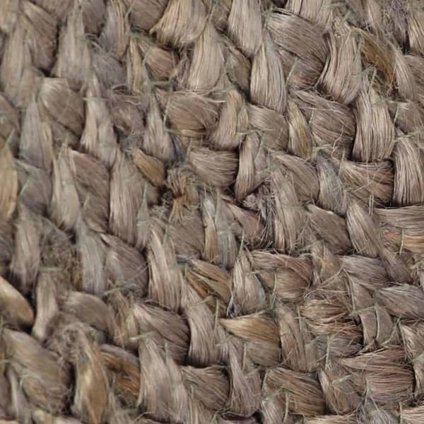 Tæppe - Eksklusiv Hjem - Håndvævet jute - Diameter 90 cm - Grå Grå