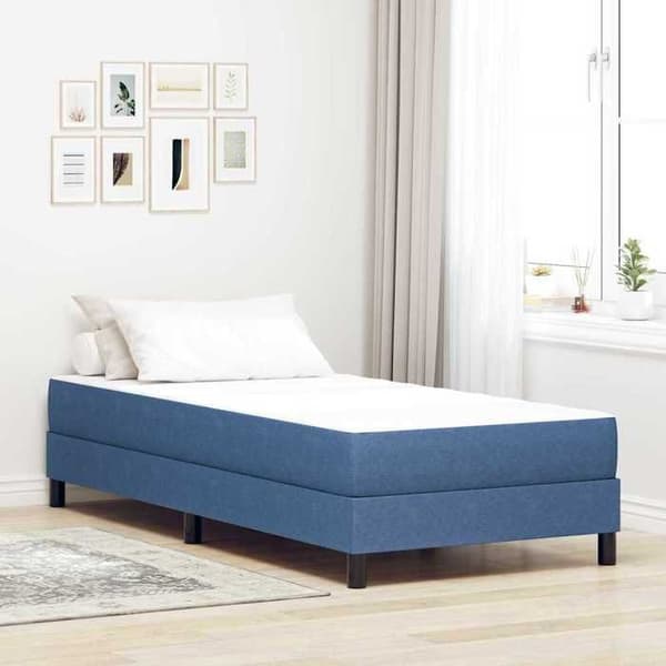 Maison Exclusive - Sengemad med blå madras 100 x 200 cm stof