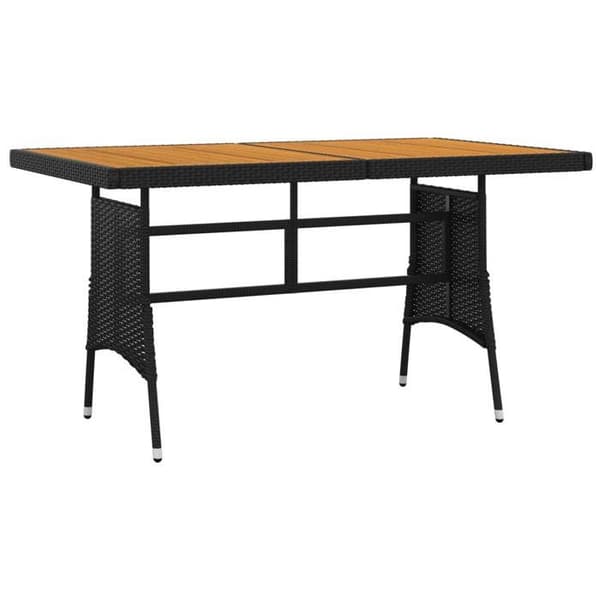 Maison Exclusive - Udendørs spise møbler 7 stk. Vævet har en sort farve