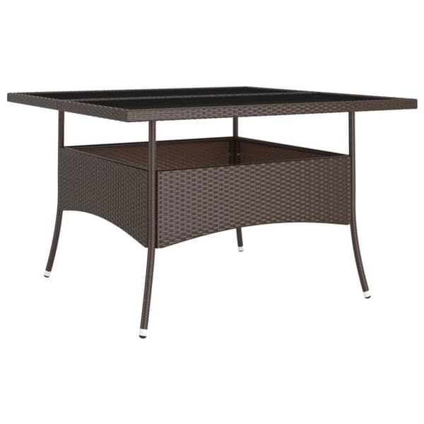Maison Exclusive - Trädgårdsset 9 delar Flätad resin Brun