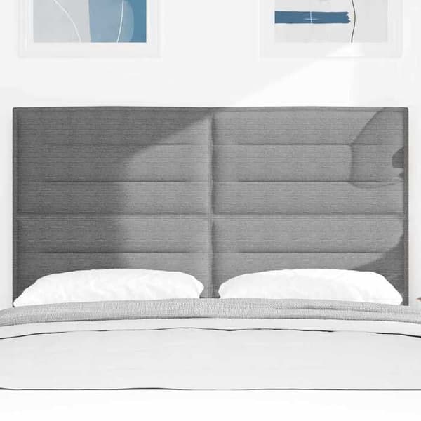 Maison Exclusive - Vaaleanharmaa pääty 144 cm Kankainen samettikangas Ljusgrått