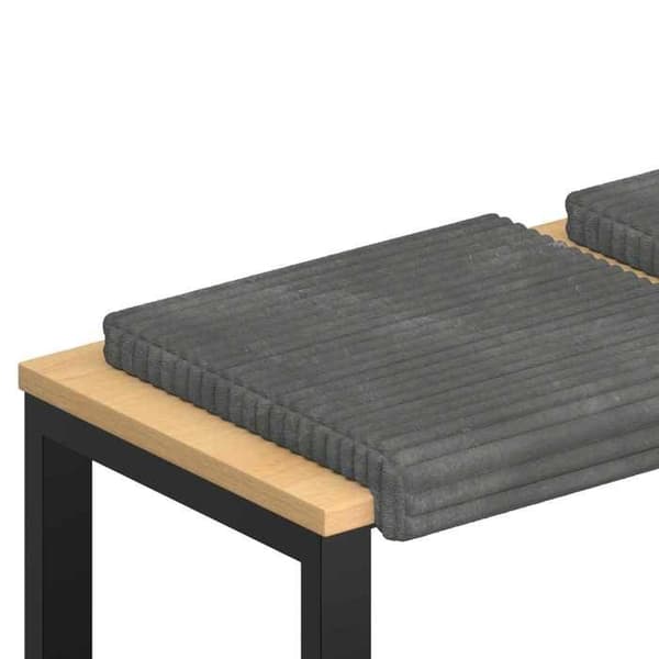Maison Exclusive - Bänkdyna 2 st Sammetstextil i Ljusgrå