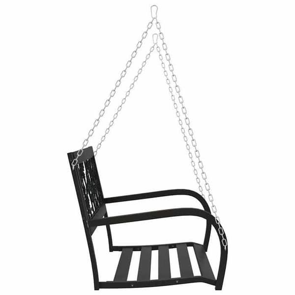 Maison Exclusive - Trädgårdsbalans 125 cm Stål och plast Svart