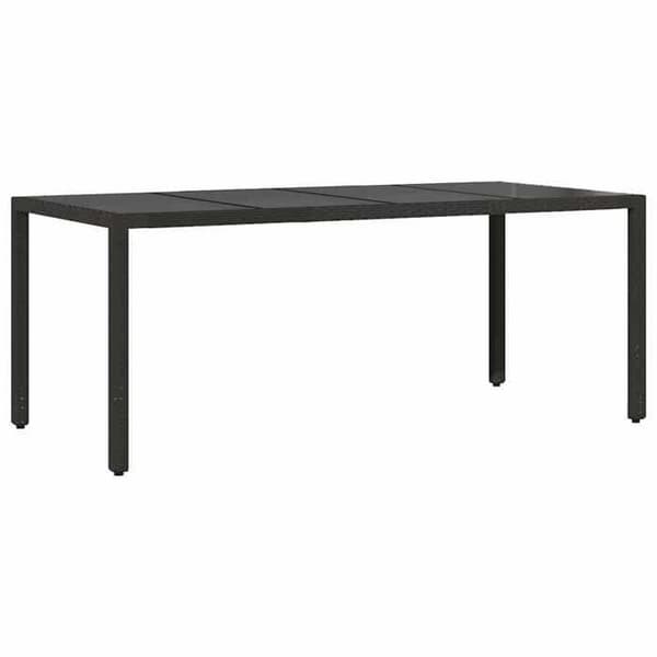 Maison Exclusive - 7 pc have spisebordssæt i sort polyrotin