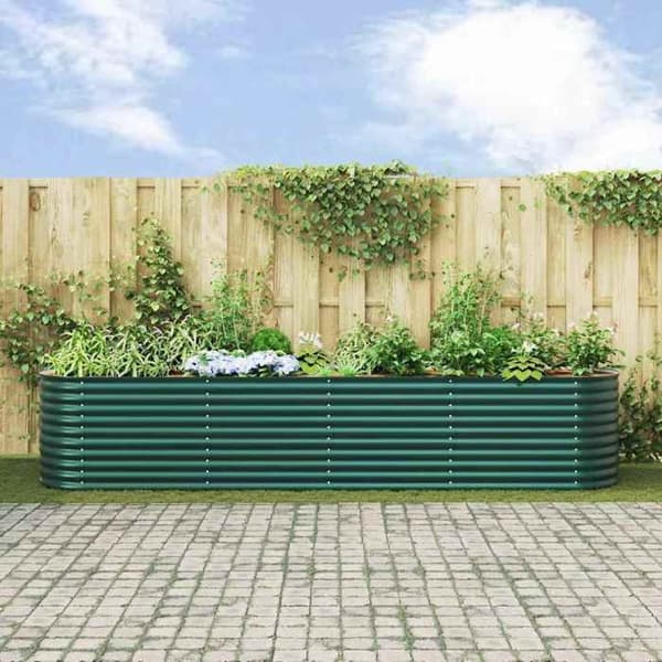 Maison Exclusive - Hævet seng Grøn 400 x 80 x 81 cm Stål