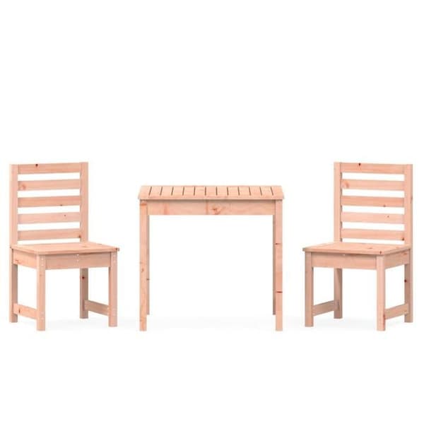Trädgårdsbistro-set - EXKLUSIVT HUS - Set 3 delar - Massivt Douglas-trä - 2 platser - Utomhus
