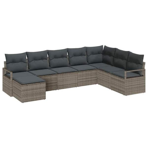 Maison Exclusive - 8 osan sohvasetti harmaa polyrottinki