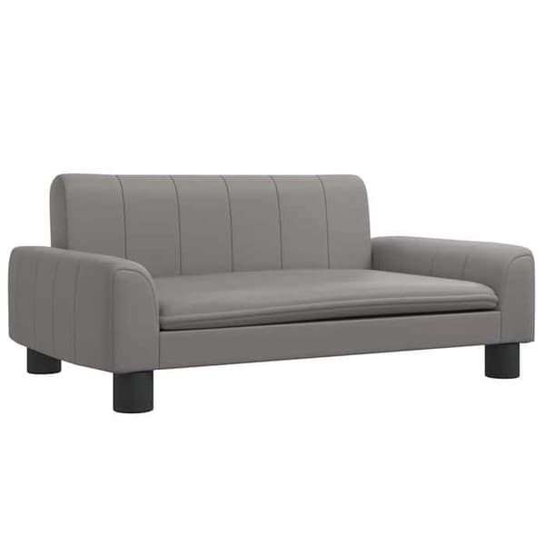 Maison Exclusive - Harmaa koiranpeti 70x45x30 cm keinonahkaa grå