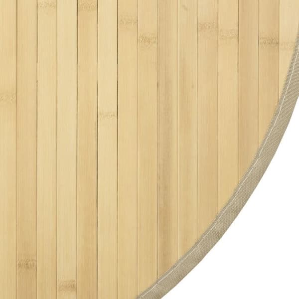 Maison Exclusive - Rund matta i ljus naturlig bambu 80 cm