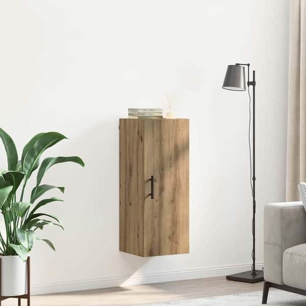 Væghængt møbel - EKSKLUSIV HUS - 34,5x34x90 cm - Hvid - Spånplader - Skandinavisk stil