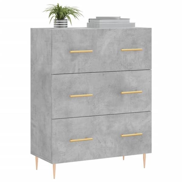 Maison Exclusive - Buffé grå betong 69,5x34x90 cm ingenjörsträ