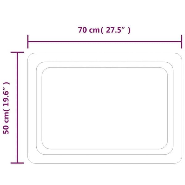Maison Exclusive - LED-kylpyhuonepeili 70x50 cm