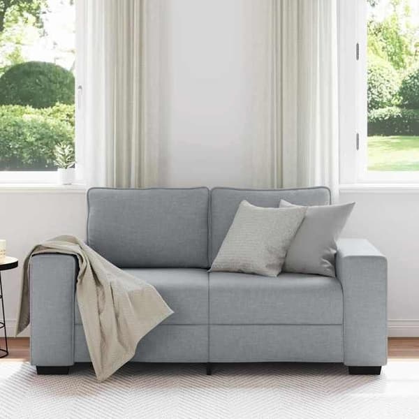 Maison Exclusive - Soffa för 2 personer ljusgrå 160x77x82 cm tyg