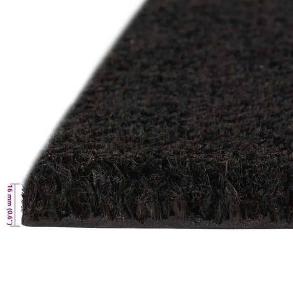 Maison Exclusive - Sort dørmåtte 100x300 cm i tuftet kokosfiber Svart