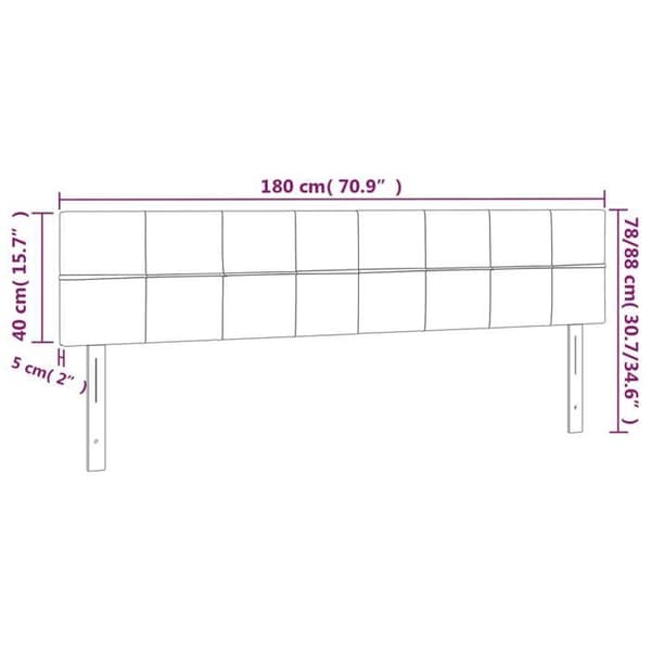 Maison Exclusive - LED-päätyruutu Vaaleanpunainen 180x5x78/88 cm Sametti rosa