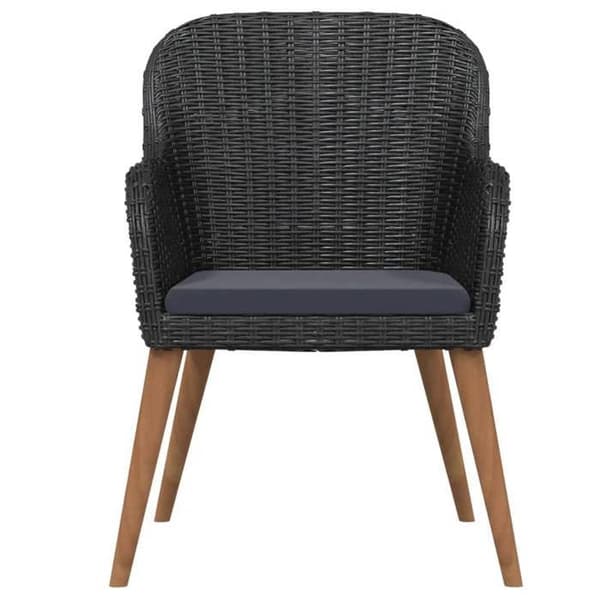 Maison Exclusive - Havemøbler sæt med puder 7 stk Sort