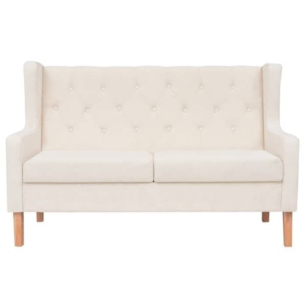Maison Exclusive - Sæt af 2 sofaer i hvid creme stof Vit grädde