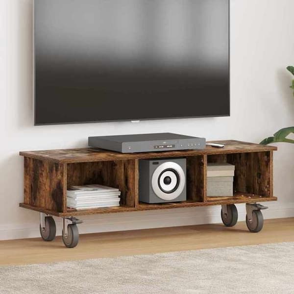 Maison Exclusive - TV-möbel 100 x 35 x 35 cm Rökek Ingenjörsträ