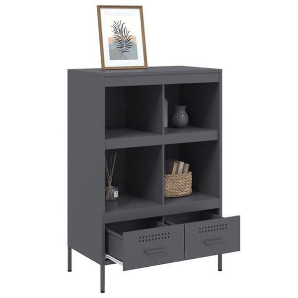 Maison Exclusive - Buffet høj antracit 68x39x101,5 cm stål antracit