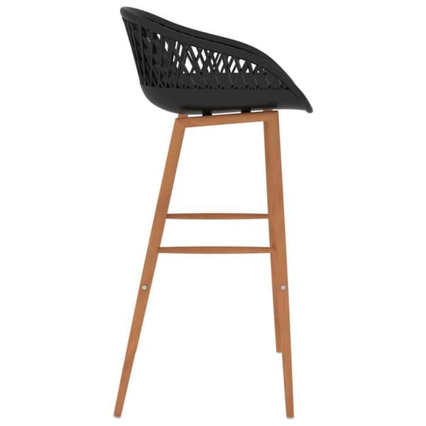 Barstole - Eksklusivt Hus - Sæt af 4 - Sort - Ergonomisk sæde Svart
