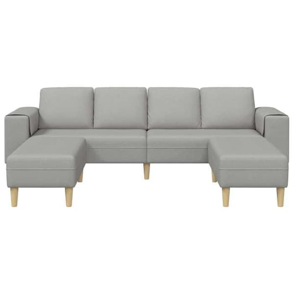 Soffa - EXKLUSIVT HUS - 3 platser - Molngrå - Andningsbart polyester - Ben i brunt trä Molngrå