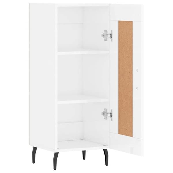Maison Exclusive - Buffé Vit glänsande 34,5x34x90 cm Ingenjörsträ