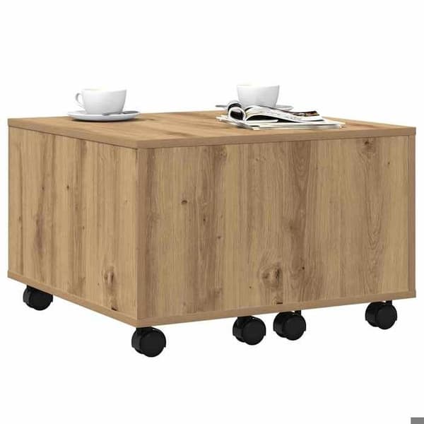 Maison Exclusive - Håndlavet egetræ sofabord 60x60x38 cm ingeniørtræ