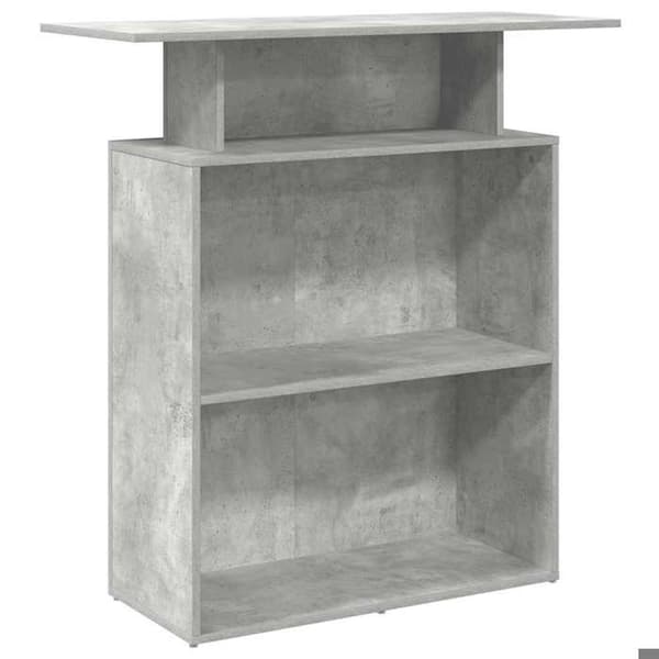 Maison Exclusive - Grå betong receptionsdisk 100x40x104 ingenjörsträ
