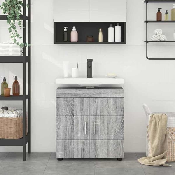 Maison Exclusive - Badrumsskåp Set TULUM Grå Sonoma Gris Sonoma