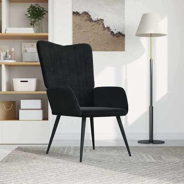 Stole & Relaxstole - MAISON EXCLUSIVE - Relaxstol - Sort - Velour - Stålramme Svart