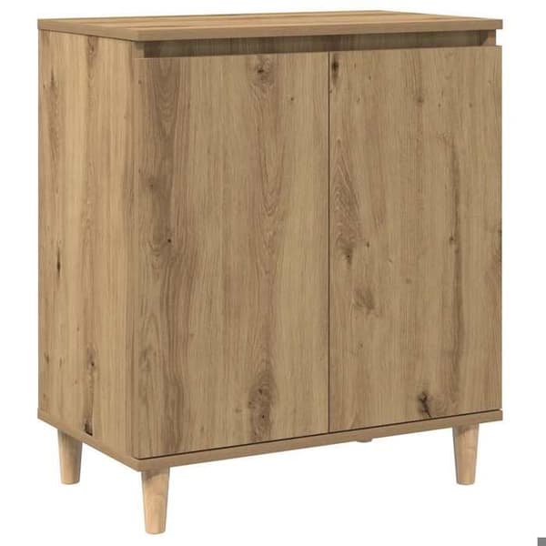 Maison Exclusive - Buffet i egetræ, håndlavet 60x35x70 cm, ingeniørtræ
