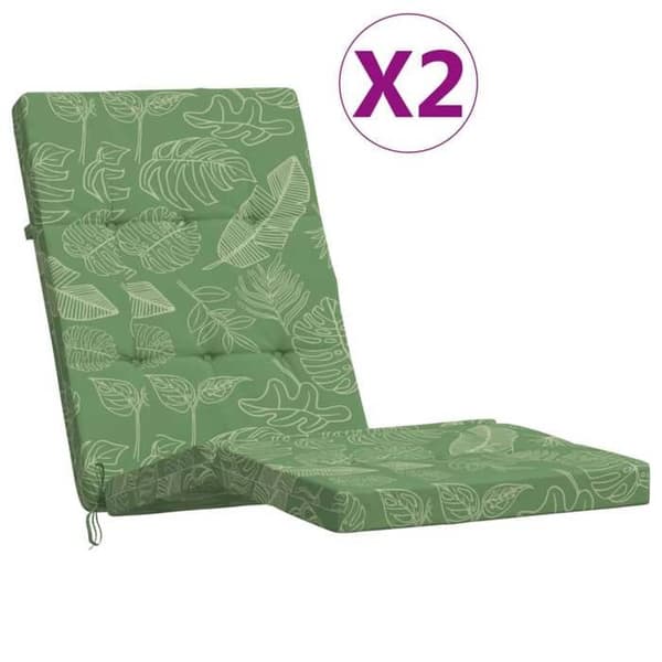 Maison Exclusive - Stolar med lång rygg, 2-pack, bladmotiv