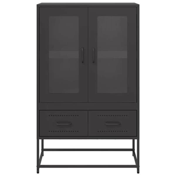Maison Exclusive - Sort høj buffet 68x39x111,5 cm stål Svart