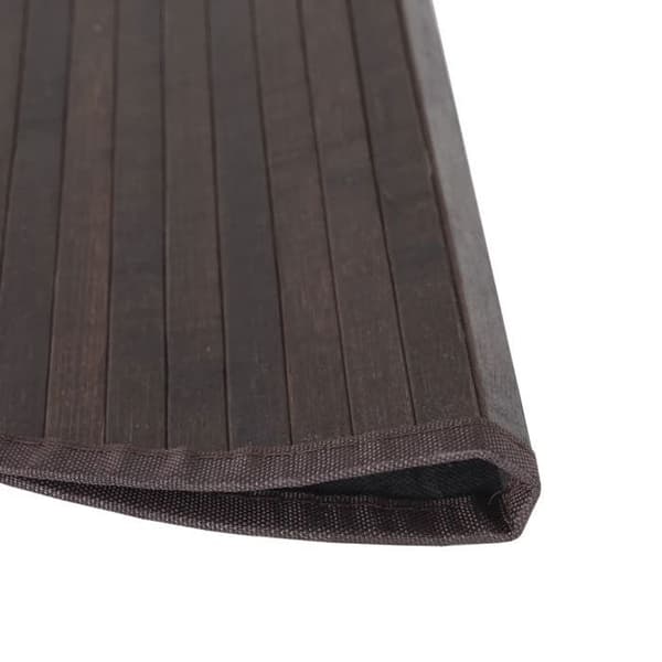 Maison Exclusive - Mörkbrun rund matta 80 cm bambu