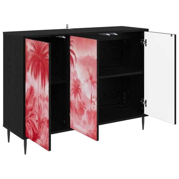 Maison Exclusive - Buffet AACHEN Sort eg 102 x 33 x 76 cm Ingeniørtræ