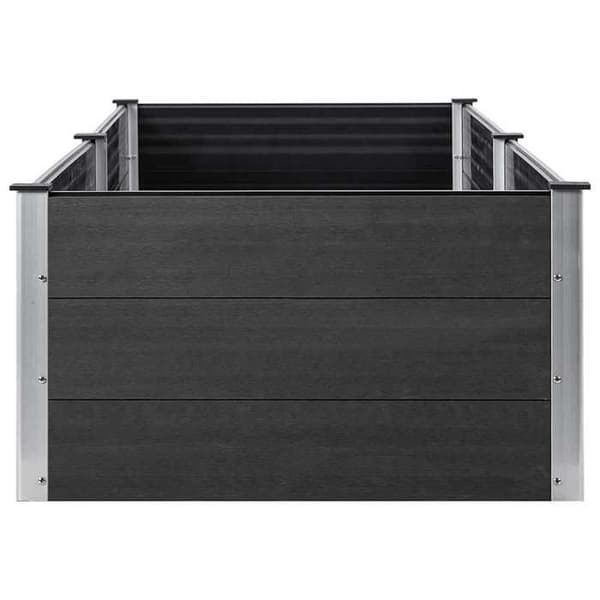 Maison Exclusive - Upphöjd trädgårdssäng 200x100x54 cm WPC Grå Grå