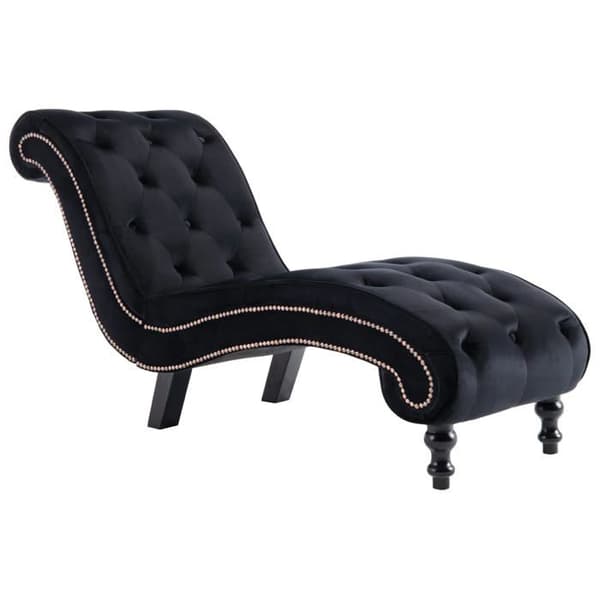 Maison Exclusive - Sort Velour Chaiselong Svart